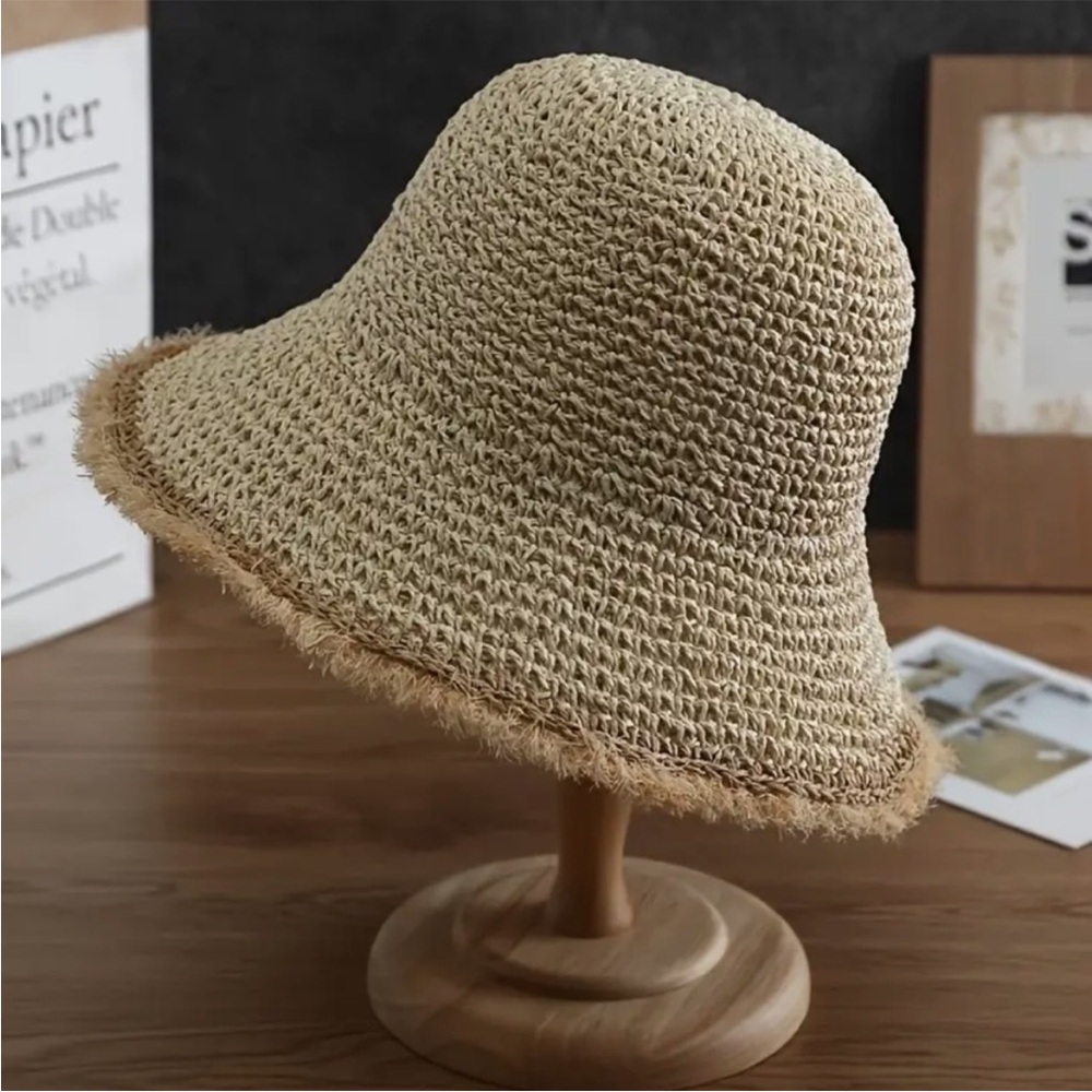 Elegant Tan Straw Hat for Women